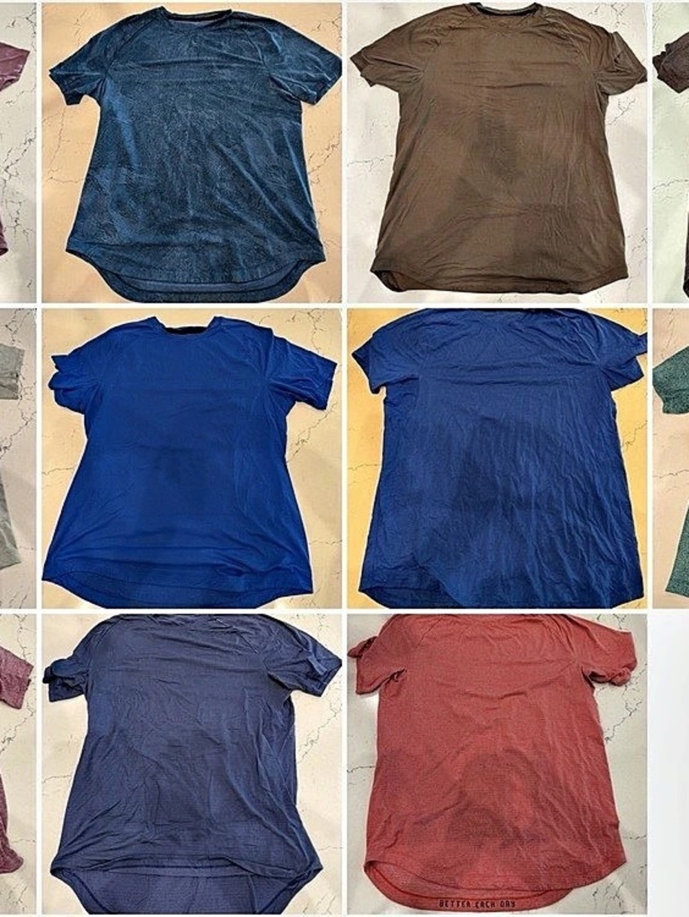 Lot of 11 Lululemon Men's XL License to Train Short Sleeve Shirts